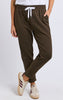 Lobby pant - coffee-Elm-The lovely lobby pant are a throw on and go style ideal for everyday wear. Featuring an elastic waist and draw cord for extra all-day comfort. Elastic waist and pockets Tapered leg Best seller Made with french terry cotton 95% Cotton, 5% Elastane-Pash + Evolve