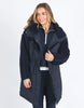 Longline Anorak - Navy-Foxwood-Be sure to stay snuggly warm on those cold days in the LeisureFit Longline Anorak. Featuring a zip and button opening for extra warmth, along with an elastic waist for flattering comfort this is the only layer you'll need this season. Front zip and button opening Contrast teddy fleece panels Elastic waist 100% Nylon Lining: 100% Polyester Model is wearing a size 10-Pash + Evolve