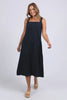 Lourdes dress - navy-Foxwood-Easy going with a playful twist. The Lourdes Dress (Foxwood Clothing) features a relaxed fit with an open back, layered underlay, and a sweet back tie detail that brings the charm. Light, floaty and full of personality—this one’s made for warm days and fun plans. Relaxed fit Wide straps Back tie detail Open back with under layer 55% Linen / 45% Viscose-Pash + Evolve