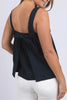 Lourdes top - navy-Foxwood-A little drama in the best way. The Lourdes Top (Foxwood Clothing) features an open back with a layered underlay and sweet back tie detail for an unexpected twist. Made from a breezy linen blend with a relaxed fit, it’s the perfect mix of cool, comfy and just a little bit flirty. Relaxed fit Back tie detail Open back with under layer 55% Linen / 45% Viscose Wide straps-Pash + Evolve