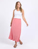 Luciana Skirt - Rose Pink-Foxwood-Easy, effortless, and endlessly versatile. Crafted in a soft blend of Lyocell and Linen, this midi skirt features a flattering bias cut that drapes beautifully. The elastic waistband offers all-day comfort, while the simple silhouette makes it perfect for dressing up or down. Pair with a tee and sneakers for everyday ease, or style with a knit and slides for a polished look. Elastic waist Bias cut Midi length 85% Lyocell, 15% Linen Our model is 176cm and wears Size 10-Pash 