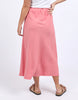 Luciana Skirt - Rose Pink-Foxwood-Easy, effortless, and endlessly versatile. Crafted in a soft blend of Lyocell and Linen, this midi skirt features a flattering bias cut that drapes beautifully. The elastic waistband offers all-day comfort, while the simple silhouette makes it perfect for dressing up or down. Pair with a tee and sneakers for everyday ease, or style with a knit and slides for a polished look. Elastic waist Bias cut Midi length 85% Lyocell, 15% Linen Our model is 176cm and wears Size 10-Pash 