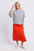 Luna Short Sleeve Tee - White/Navy Stripe-Elm-The Luna Short Sleeve Tee combines timeless yarn-dyed stripes with an effortlessly oversized silhouette. Crafted from premium Australian cotton with batwing sleeves, it's an elevated everyday tee you'll reach for again and again. Yarn dyed stripe Batwing sleeve Australian cotton Oversized fit 100% Australian Cotton Jersey The Model is 173cm and is wearing a size 10-Pash + Evolve