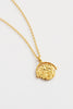 Luna pendant necklace - gold-Zarla-A fine chain finished with a sculpted sun pendant. Light-catching and radiant, it brings a warm, sunlit glow with a subtle celestial edge. Effortless, feminine, and designed to elevate everyday styling. *18K Gold Plated Solid Brass Base *Water proof: Can be worn in the ocean or pool-Pash + Evolve