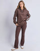 Luxe rib pant - coffee-Foxwood-Elastic waist Back waist embroidery Flare leg shape 73% Nylon 23% Elastane Our model is 176cm and wears Size 10-Pash + Evolve