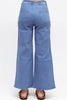 Madi pant - light wash blue-Pash + Evolve-Oh these are so good !! These are super high- waisted with in seam pockets at the front and normal pockets at the back. Featuring a wider- legged fit, these are incredibly stretchy and comfortable, in a mid weight denim. * Generous in size- go down one size these are super stretchy !!-Pash + Evolve