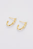 Mara hoop - gold-Pash + Evolve-The Mara Hoop is a refined statement hoop designed to elevate your everyday. Featuring a sleek curved silhouette accented with delicate crystal detailing, these gold hoop earrings add just the right amount of shine and polish to any look. Lightweight yet impactful, they’re perfect for day-to-night styling - wear them solo for a clean finish or pair with simple studs for a layered ear look. Metal: 18K Gold Plated on Brass baseDimensions: 20mm outer diameter, 13mm inner diamete