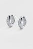 Margot hoop - Silver-Zafino-Sleek silver-tone hoop earrings with a smooth, high-shine finish—perfect for styling solo as a minimalist statement or pairing with other pieces for an effortlessly modern look that transitions seamlessly from day to night. Silver Plated Solid Brass Base Splash Proof: Splashes or occasional water contact-Pash + Evolve