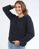 Marley knit - Black-Elm-Classic and comfortable the new Marley Knit is constructed from a soft cotton and is a staple layer for every season. Relaxed fit Long sleeves Pair back with the matching Marley Knit Pant 100% Cotton-Pash + Evolve