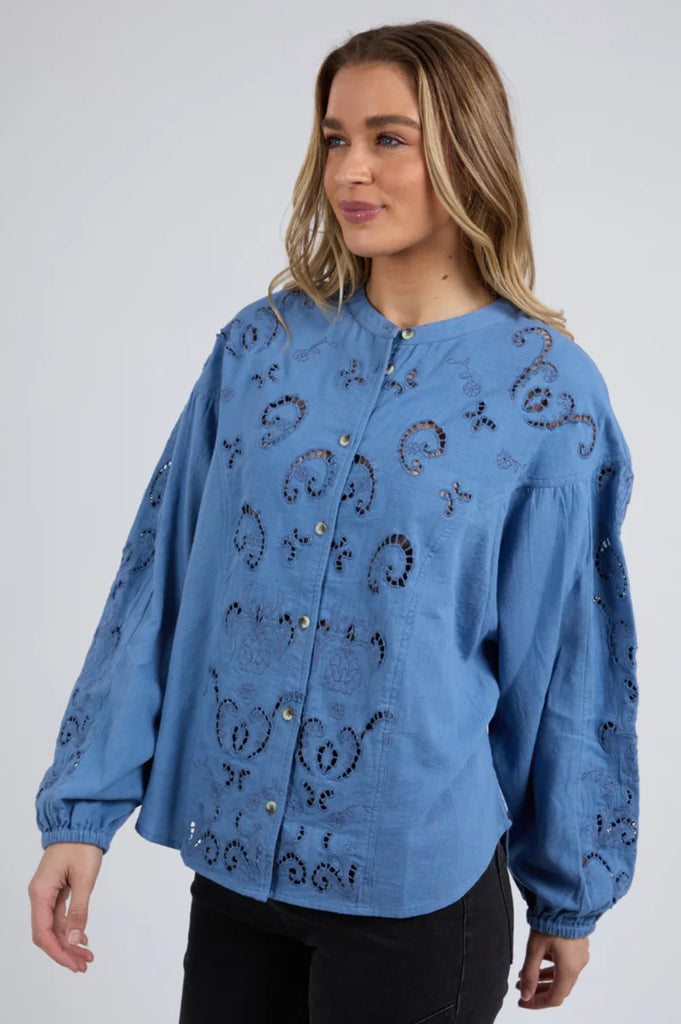 Marlow blouse - blue-Foxwood-*100% Cotton-Pash + Evolve