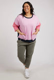 Mazie Colour Block Sweet - Lilac, Navy & Pink-Elm-The Mazie Sweat Is The Ideal Blend Of Style And Versatility. This Oversized Fit And ¾ Length Sleeves Allow Plenty Of Room For Movement, And The Gorgeous Lightweight Cotton Fabric Make It Ideal For Layering. Best Selling Style Relaxed fit with 3/4 Length Sleeves Waistband and pockets 100% Cotton-Pash + Evolve