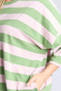 Mazie block stripe - pink/green-Elm-The Mazie Sweat is the ideal blend of style and versatility. This oversized fit and 3/4 length sleeves allow plenty of room for movement. Made with a gorgeous lightweight Cotton fabric to make it ideal for layering. Best selling style Relaxed fit 3/4 length sleeves Pockets at the waistband 100% Cotton-Pash + Evolve