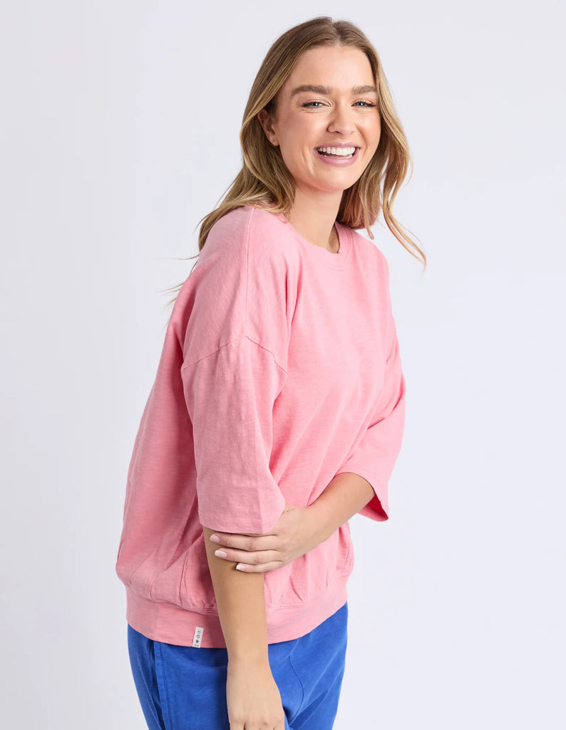 Mazie sweat - charm pink-Elm-The Mazie Sweat is the ideal blend of style and versatility. This oversized fit and 3/4 length sleeves allow plenty of room for movement. Made with a gorgeous lightweight Cotton fabric to make it ideal for layering. Best selling style Relaxed fit 3/4 length sleeves Pockets at the waistband 100% Cotton-Pash + Evolve