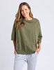 Mazie sweat - clover-Elm-The Mazie Sweat is the ideal blend of style and versatility. This oversized fit and 3/4 length sleeves allow plenty of room for movement. Made with a gorgeous lightweight Cotton fabric to make it ideal for layering. Best selling style Relaxed fit 3/4 length sleeves Pockets at the waistband 100% Cotton Model is wearing a size 10-Pash + Evolve
