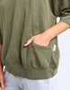 Mazie sweat - clover-Elm-The Mazie Sweat is the ideal blend of style and versatility. This oversized fit and 3/4 length sleeves allow plenty of room for movement. Made with a gorgeous lightweight Cotton fabric to make it ideal for layering. Best selling style Relaxed fit 3/4 length sleeves Pockets at the waistband 100% Cotton Model is wearing a size 10-Pash + Evolve