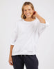 Mazie sweat - white-Elm-The Mazie Sweat is the ideal blend of style and versatility. This oversized fit and 3/4 length sleeves allow plenty of room for movement. Made with a gorgeous lightweight Cotton fabric to make it ideal for layering. Best selling style Relaxed fit 3/4 length sleeves Pockets at the waistband 100% Cotton Model is wearing a size 10-Pash + Evolve