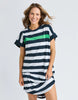Mckinley dress - navy/white-Elm-A tee dress but make it stunning! The McKinley Dress in a gorgeous yarn dyed stripe features a back placket for that extra bit of special. Yarn dye stripe Placket detail - back Extended sleeve feature Cotton Jersey-Pash + Evolve
