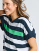 Mckinley dress - navy/white-Elm-A tee dress but make it stunning! The McKinley Dress in a gorgeous yarn dyed stripe features a back placket for that extra bit of special. Yarn dye stripe Placket detail - back Extended sleeve feature Cotton Jersey-Pash + Evolve