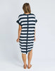 Mckinley dress - navy/white-Elm-A tee dress but make it stunning! The McKinley Dress in a gorgeous yarn dyed stripe features a back placket for that extra bit of special. Yarn dye stripe Placket detail - back Extended sleeve feature Cotton Jersey-Pash + Evolve