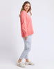 Melbourne crew - cosy coral-Elm-Designed from a classic Elm Crew, the new Melbourne Crew will be your new go-to casual jumper for every day. Featuring a scooped crew neckline, dropped raglan sleeve and splits at the hem, this relaxed-fitting crew is comfortable and stylish. Raglan sleeve Crew neckline Side hem splits Unbrushed Cotton fleece 100% Cotton Model is wearing a size 10-Pash + Evolve