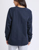 Melbourne crew - navy-Elm-Designed from a classic Elm Crew, the new Melbourne Crew will be your new go-to casual jumper for every day. Featuring a scooped crew neckline, dropped raglan sleeve and splits at the hem, this relaxed-fitting crew is comfortable and stylish. Raglan sleeves Crew neckline Hem splits Unbrushed cotton fleece 100% Cotton Model is wearing a size 10-Pash + Evolve