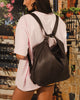 Miley Convertible Backpack - Chocolate-Louenhide-The Miley Chocolate Convertible Backpack is designed for days that shift between plans, places, and moods. A modern essential, she redefines the everyday with a sense of ease and understated polish. Miley Chocolate adapts as your itinerary unfolds, worn on the shoulder or styled as a backpack with her convertible straps, making her the perfect travel backpack for women on the move. Her softly structured silhouette balances polish with ease, while the smooth 