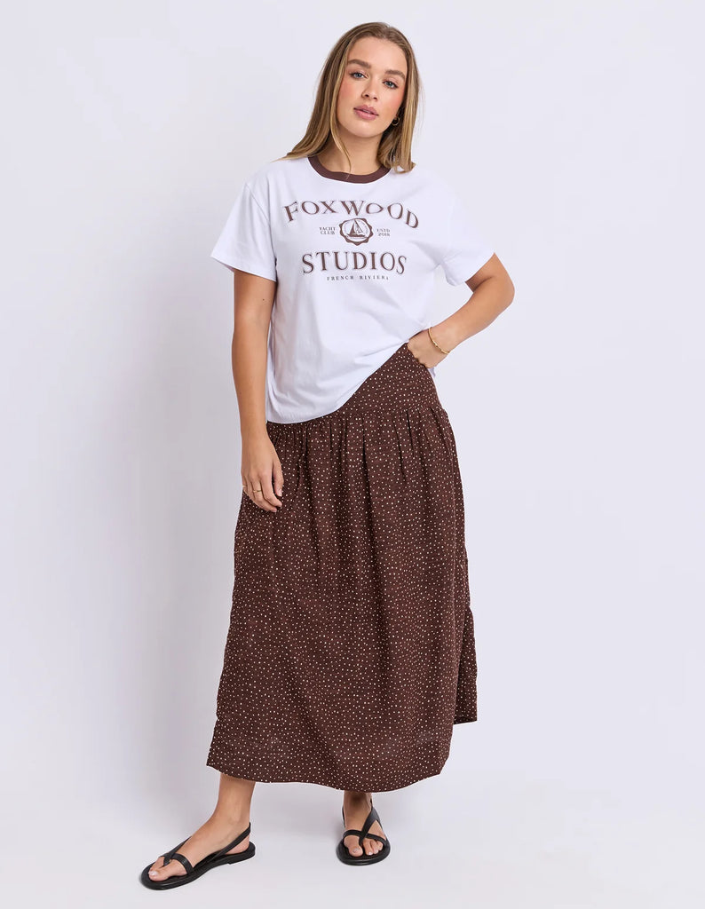 Mirage tee - white-Foxwood-Stay vibrant and fresh in the Mirage Tee! Made from 100% cotton, this tee will keep you comfortable and stylish all day long whilst adding studio design to your wardrobe. Keep it fun with the Mirage Tee. Round Neckline Design Print 100% Cotton-Pash + Evolve