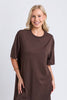Mish Dress - Coffee-Elm-The Mish Dress is your throw-on-and-go wardrobe hero. Crafted from soft cotton rugby jersey with practical side pockets and a classic T-shirt silhouette, it's the perfect everyday dress for busy days, weekends and travel. Classic T-shirt dress Side pockets Knee length Relaxed fit 100% Cotton Rugby Jersey The Model is 173cm and is wearing a size 10-Pash + Evolve