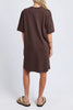 Mish Dress - Coffee-Elm-The Mish Dress is your throw-on-and-go wardrobe hero. Crafted from soft cotton rugby jersey with practical side pockets and a classic T-shirt silhouette, it's the perfect everyday dress for busy days, weekends and travel. Classic T-shirt dress Side pockets Knee length Relaxed fit 100% Cotton Rugby Jersey The Model is 173cm and is wearing a size 10-Pash + Evolve