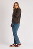 Mock Neck Seam Detail Jumper - Dark Chocolate-One Ten Willow-The Mock Neck Seam Detail Jumper is the perfect blend of cosy comfort and understated sophistication. Crafted in a rich dark chocolate hue, this knit offers effortless styling for cooler days while maintaining a refined, modern silhouette. The elevated seam detailing adds subtle interest, making it an easy piece to dress up with tailored pants or keep casual with your favourite denim. *Soft polyester, wool and elastane blend offering warmth with 