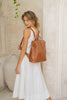 Mollie Backpack - Vintage tan-Baleka Leather-Effortlessly stylish and thoughtfully designed, the Mollie Backpack combines modern functionality with timeless design. Made from Genuine leather, this versatile piece is perfect for everyday use, travel or work. Designed with security and comfort in mind, the bags main opening sits neatly against your back when worn, keeping your belongings close and protected! Main opening sits against your back for added security Internal slip pocket and zip compartment Extern