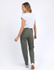 Monday pant - khaki-Foxwood-Who says we don't like Mondays? The Monday Pant is our new favourite go-to pant for ultra-comfort. Featuring an elastic waist and contrast drawcord, these unbrushed and cosy cotton pants are not just for Monday, you'll find yourself wearing them everyday of the week! Elastic waist Contrast drawcord Side pockets 100% Cotton Model is 176cm and wears Size 8-10-Pash + Evolve