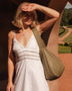 Morgan shoulder bag - sage-Louenhide-The Louenhide Morgan Sage Shoulder Bag brings a bold sense of ease to your everyday. With its slouchy, oversized silhouette and subtle studded detailing, this hobo shoulder bag makes a statement without trying too hard. Designed for the throw-and-go days, its laid-back shape pairs perfectly with lived-in denim, soft layers, and easy flowy dresses. Slung over your shoulder, the Morgan Sage Shoulder Bag delivers effortless wearability and a softly structured finish that fe