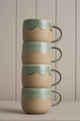 4pk mixed mugs - strata grey