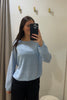 Neave knit top - blue-Pash + Evolve-*Long sleeve *round neck *Light weight knit *65% Linen, 35% Viscose-Pash + Evolve