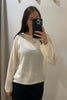 Neave knit top - cream-Pash + Evolve-*Long sleeve *round neck *Light weight knit *65% Linen, 35% Viscose-Pash + Evolve