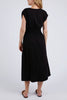 Nelle Midi Dress - Black-Elm-You will love wearing this new Fundamental dress from Elm. Constructed from gorgeous 100% Australian cotton jersey, the Nelle dress features an elastic waist, a-line skirt and slightly cropped gathered sleeve for extra style without compromising on the comfort. Australian Cotton Jersey Elastic waist Gathering along shoulders-Pash + Evolve