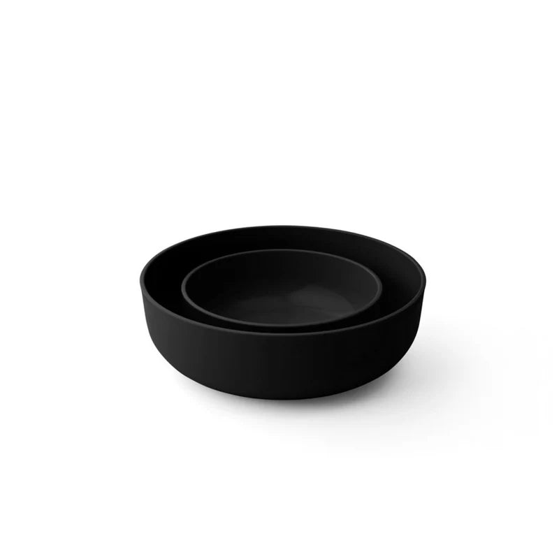 Nesting Bowl 2 Piece Set - Midnight-STYLEWARE-Meet daily life’s dynamic duo. Like Fridays and big smiles, sunny days and ocean sprays, wine and...more wine, the 2- piece Set features our most versatile bowls. Make life easier while never compromising on style. ⏤ Snap-tight (perfect for wet foods, take care with liquids) ⏤ Timeless Style ⏤ Microwave, dishwasher, fridge + freezer friendly ⏤ BPA/Phthalate free ⏤ Nesting Storage ⏤ Made and Designed in Australia SMALL H: 5.7cm, Ø: 17.5cm,Vol: 1.0L X SMALL H: 4.2