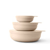 Nesting Bowl 3-Piece Set - Biscotti-STYLEWARE-Three meals a day, three stylish little bowls...there’s something rather perfect about a trio, isn’t there? Merlot, Biscotti, Blush, Salt, Midnight, Smoke, Eucalyptus, Dune, or Speckle, each member of your personal Styleware Nesting Bowls Collection will be gorgeous, snap-tight, and so light. ⏤ Snap-tight (perfect for wet foods, take care with liquids) ⏤ Timeless Style ⏤ Microwave, dishwasher, fridge + freezer friendly ⏤ BPA/Phthalate free ⏤ Nesting Storage ⏤ Ma