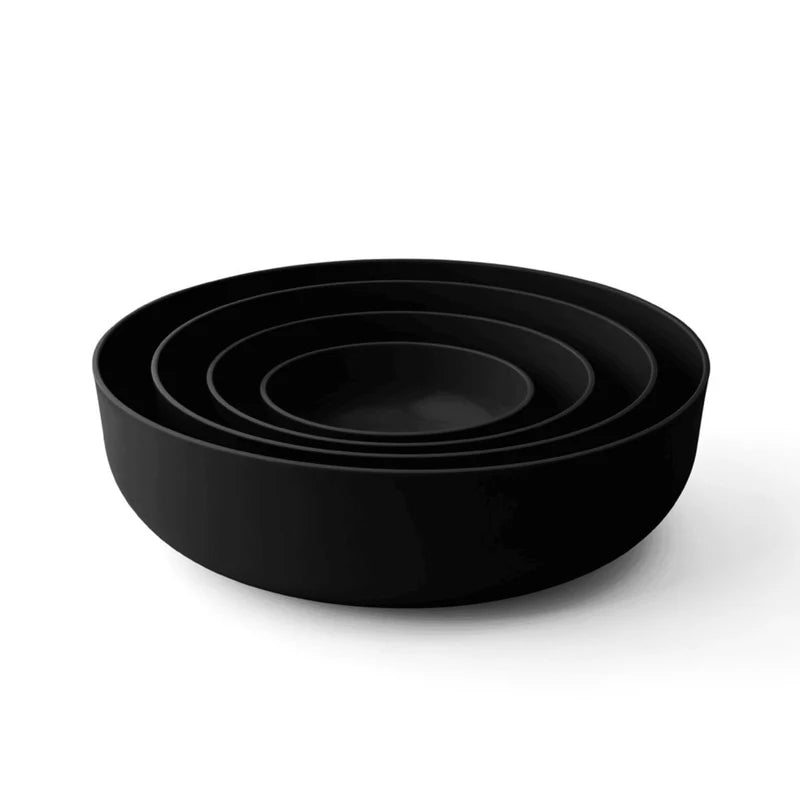 Nesting bowl 4 piece set - Midnight-STYLEWARE-Styleware Nesting Bowls Collection. Long-lasting, snap-tight, and oh so light, these bowls brighten workday lunches and swanky little dinner parties alike. There’s no table, picnic, cupboard, or leftover this multitasking 4-piece set can’t make better. ⏤ Snap-tight (perfect for wet foods, take care with liquids) ⏤ Timeless Style ⏤ Microwave, dishwasher, fridge + freezer friendly ⏤ BPA/Phthalate free ⏤ Nesting Storage ⏤ Made and Designed in Australia LARGE H: 8.2