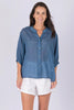 Nikola linen shirt - denim-Pash + Evolve-Nikola is always on Demand, in fact you will want to own her in every colour. This top is super easy to wear, and the most flattering fit on. Easily dress her up or down. * Button up front & back * Short sleeves * hi-low hemline * 100% Linen-Pash + Evolve