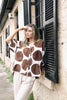 Nikola shirt - Chocolate spot-Pash + Evolve-Our best selling Nikola shirt, now in spots! This top is super easy to wear, and the most flattering fit on. Easily dress her up or down. * Button up front & back * Short sleeves * hi-low hemline * 100% Linen-Pash + Evolve