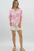 Nikola shirt - Pink spot-Pash + Evolve-Our best selling Nikola shirt, now in spots! This top is super easy to wear, and the most flattering fit on. Easily dress her up or down. * Button up front & back * Short sleeves * hi-low hemline * 100% Linen-Pash + Evolve