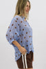 Nikola shirt - blue/choc spot-Pash + Evolve-Our best selling Nikola shirt, now in spots! This top is super easy to wear, and the most flattering fit on. Easily dress her up or down. * Button up front & back *Short sleeves *Blue/Chocolate spot * hi-low hemline * 100% Linen-Pash + Evolve