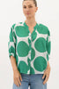 Nikola shirt - green spot-Pash + Evolve-Our best selling Nikola shirt, now in spots! This top is super easy to wear, and the most flattering fit on. Easily dress her up or down. * Button up front & back * Short sleeves * hi-low hemline * 100% Linen-Pash + Evolve