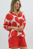 Nikola shirt - red spot-Pash + Evolve-Our best selling Nikola shirt, now in spots! This top is super easy to wear, and the most flattering fit on. Easily dress her up or down. * Button up front & back * Short sleeves * hi-low hemline * 100% Linen-Pash + Evolve