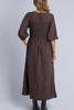 Nora shirred dress - chocolate-Elm-The Nora Shirred Dress is an easy throw-on style that balances comfort with a polished, everyday feel. Finished with trending brown colour way, elasticated bust, elastic cuff, it's designed to feel as good as it looks. Crafted from a breathable linen-viscose blend, it delivers comfortable wear and easy versatility. Style it with boots and a cosy outer layer when the weather cools, or keep it simple with sneakers for an easy one-and-done outfit. *Elasticated bust *Elastic 