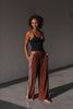 Nova stripe pant - chocolate-Pash + Evolve-*Pockets *White stripe down side *Relaxed fit *Elasticated waist *Draw string *70% Linen/30% Viscose-Pash + Evolve