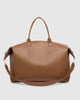 Ohio Overnight Bag - Nutmeg-Louenhide-The Ohio Nutmeg Overnight Bag is a sleek, unisex style designed for weekends away, business trips, and short getaways. A refined take on the vegan leather overnight bag, she balances functionality with effortless polish. Crafted from smooth vegan leather, her compact rectangular silhouette is perfectly sized to fit in overhead compartments, while offering a spacious interior for all your travel essentials. In a timeless tone, Ohio Nutmeg also doubles as a brown weekend