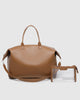 Ohio Overnight Bag - Nutmeg-Louenhide-The Ohio Nutmeg Overnight Bag is a sleek, unisex style designed for weekends away, business trips, and short getaways. A refined take on the vegan leather overnight bag, she balances functionality with effortless polish. Crafted from smooth vegan leather, her compact rectangular silhouette is perfectly sized to fit in overhead compartments, while offering a spacious interior for all your travel essentials. In a timeless tone, Ohio Nutmeg also doubles as a brown weekend